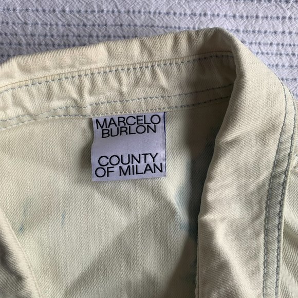 MARCELO BURLON Men's Shibori 4-Pocket Denim Shirt - Picture 7 of 9